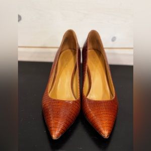 Nine West Brown Croc Heels